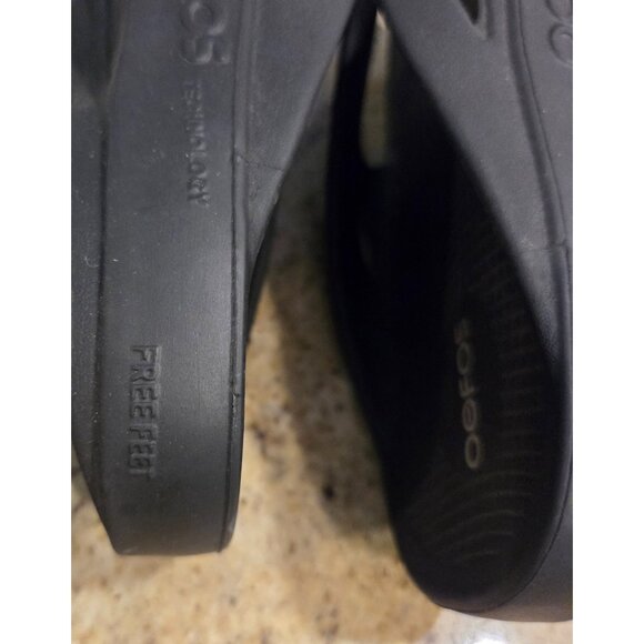 Oofos Free Feet Recovery Flip Flop Sandals Slip On Black Mens Sz 9 Women’s 10 - Picture 6 of 11